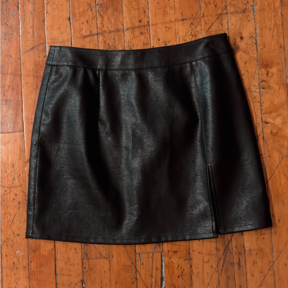Black Leather Skirt